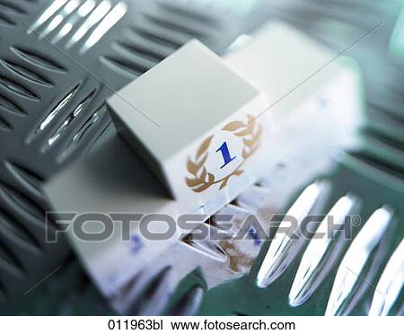 Stock Image - still life of winners podium. Fotosearch