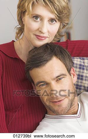 close-up portrait of middle aged couple View Large Photo Image Stock Image - close-up portrait of middle aged couple. Fotosearch