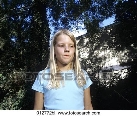 portrait of blonde girl looking thoughtful View Large Photo Image Stock Image - portrait of blonde girl looking thoughtful. Fotosearch