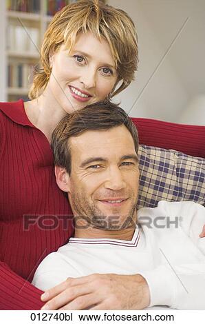 portrait of content looking mature couple View Large Photo Image Stock Image - portrait of content looking mature couple. Fotosearch