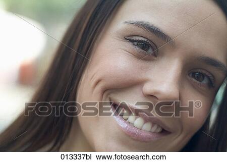 Stock Image - beautiful, brown hair, beauty, adults. Fotosearch