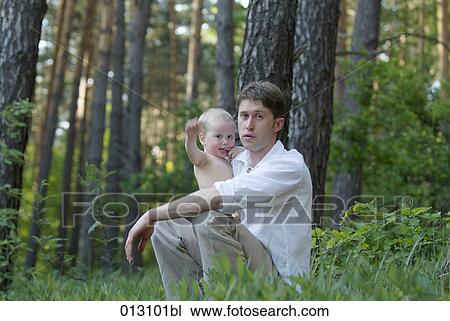 Stock Image - Vladimir Godnik, babies, adults, 6-12 months. Fotosearch