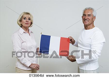 mature people showing French flag View Large Photo Image Stock Image - mature people showing French flag. Fotosearch