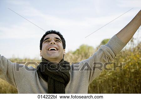portrait of joyous young man in autumn View Large Photo Image Stock Image - portrait of joyous young man in autumn. Fotosearch