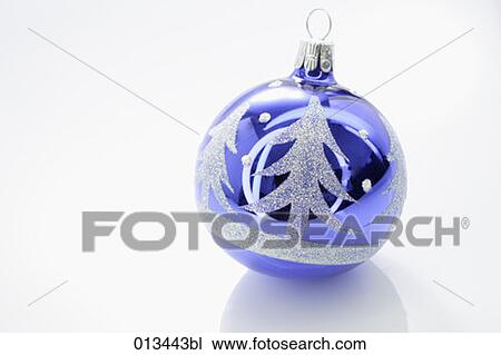 Stock Image - still life of blue bauble. Fotosearch