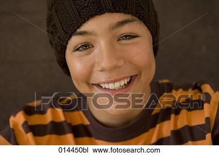 boy with beanie smiling at camera View Large Photo Image Stock Image - boy with beanie smiling at camera. Fotosearch