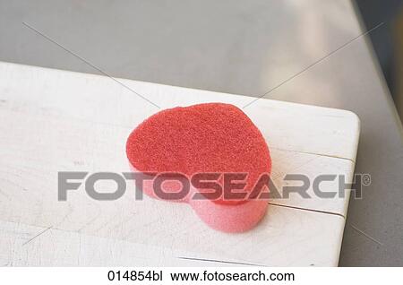 close-up of sponge in shape of heart View Large Photo Image Stock Image - close-up of sponge in shape of heart. Fotosearch