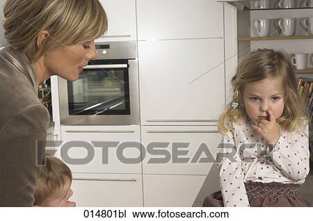 mother talking to her grumpy daughter View Large Photo Image Stock Image - mother talking to her grumpy daughter. Fotosearch