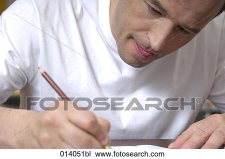 portrait of man drawing View Large Photo Image Stock Image - portrait of man drawing. Fotosearch