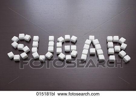 平靜的生活 的 食糖立方 形成 The 英語 詞 糖種類最齊全的圖像 bl Fotosearch