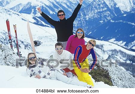 group of friends posing for portrait in winter View Large Photo Image Stock Image - group of friends posing for portrait in winter. Fotosearch