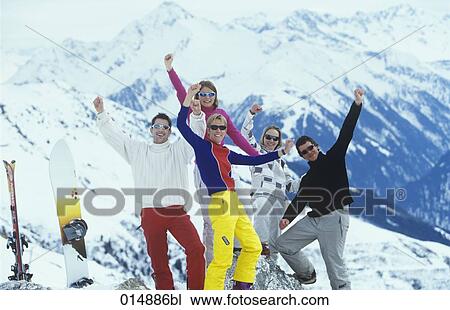 group of friends posing for portrait in winter View Large Photo Image Stock Image - group of friends posing for portrait in winter. Fotosearch