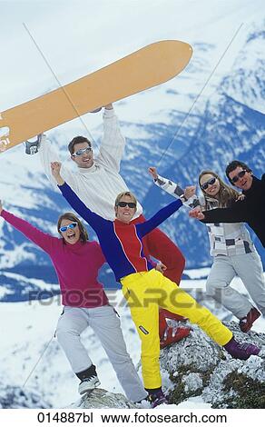 group of friends posing for portrait in winter View Large Photo Image Stock Image - group of friends posing for portrait in winter. Fotosearch