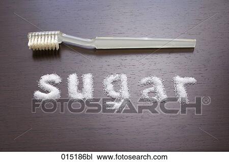 Naturaleza Muerta De Cepillo De Dientes Y Ingles Palabra Azucar Coleccion De Imagen bl Fotosearch