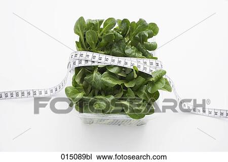 still life of corn salad with tape measure View Large Photo Image Stock Image - still life of corn salad with tape measure. Fotosearch