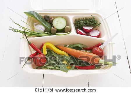 Stock Image - still life of different vegetables in box. Fotosearch
