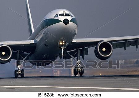 Stock Image - Airplane landing. Fotosearch