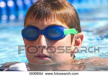 Stock Image - Boy with goggles. Fotosearch