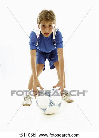 Boy with soccer ball View Large Photo Image Stock Image - Boy with soccer ball. Fotosearch