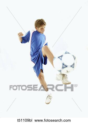 Stock Image - Children with the ball. Fotosearch