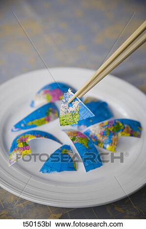 Stock Image - China eating the world. Fotosearch