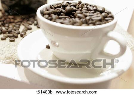 Coffee cup and beans View Large Photo Image Stock Image - Coffee cup and beans. Fotosearch