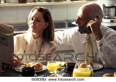 Couple having breakfast View Large Photo Image Stock Image - Couple having breakfast. Fotosearch
