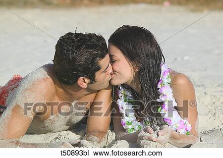 Stock Image - Couple kissing. Fotosearch