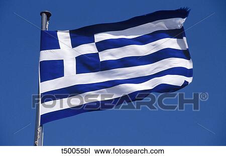 Flag of Greece View Large Photo Image Stock Image - Flag of Greece. Fotosearch