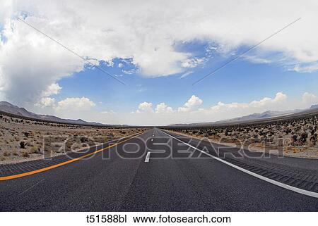 Highway 191 in Death Valley between California and Nevada, USA View Large Photo Image Stock Image - Highway 191 in Death Valley between California and Nevada, USA. Fotosearch