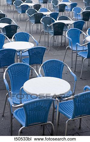 Italy, Venice, Piazza San Marco. Cafe chairs and tables View Large Photo Image Stock Image - Italy, Venice, Piazza San Marco. Cafe chairs and tables. Fotosearch