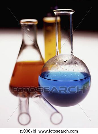 Stock Image - Laboratory glassware. Fotosearch