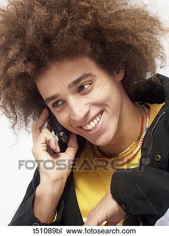 Man on mobile View Large Photo Image Stock Image - Man on mobile. Fotosearch