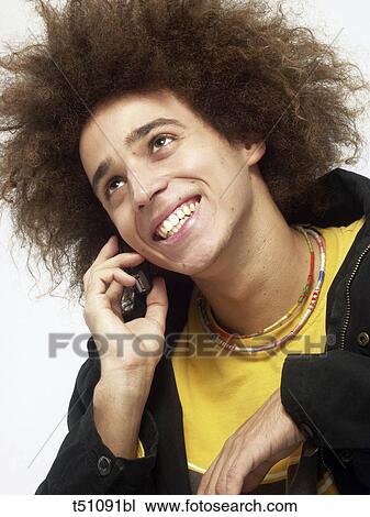 Man on mobile View Large Photo Image Stock Image - Man on mobile. Fotosearch