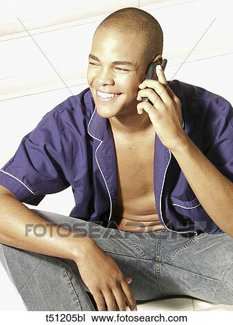 Man on mobile View Large Photo Image Stock Image - Man on mobile. Fotosearch