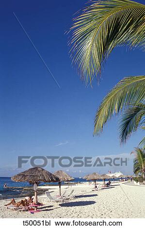 Stock Image - Mexico, Cozumel Island, the beach. Fotosearch