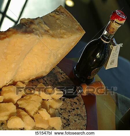 Stock Image - Parmesan cheese and Modena vinegar. Fotosearch