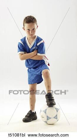 Portrait of a young soccer player View Large Photo Image Stock Image - Portrait of a young soccer player. Fotosearch