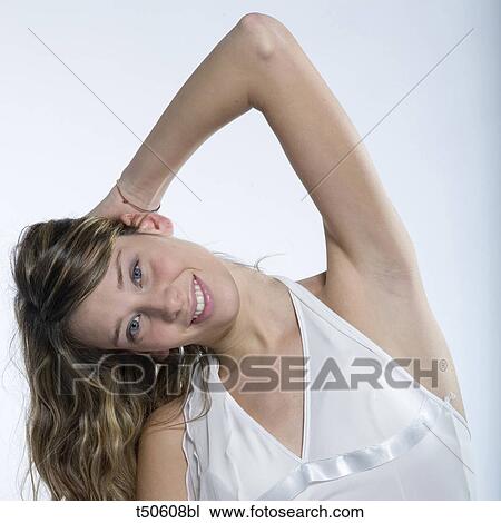 Stock Image - Portrait of a young woman. Fotosearch