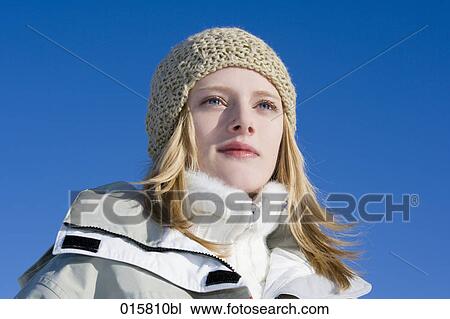 portrait of blond teenage girl in winter View Large Photo Image Stock Image - portrait of blond teenage girl in winter. Fotosearch