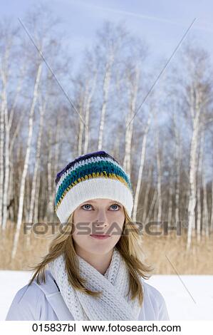 portrait of teenage girl outdoors in winter View Large Photo Image Stock Image - portrait of teenage girl outdoors in winter. Fotosearch