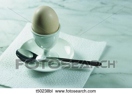 Stock Image - Soft boiled egg. Fotosearch