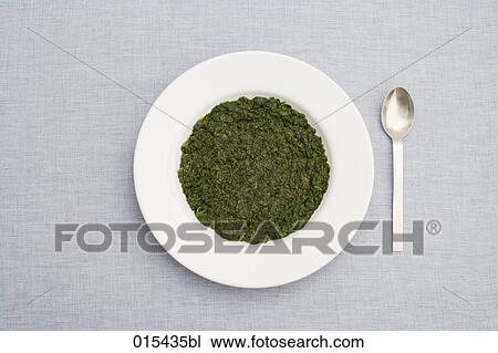 still life od spinach on plate View Large Photo Image Stock Image - still life od spinach on plate. Fotosearch