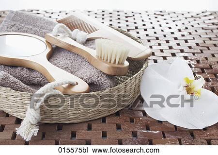 still life of beauty equipment and orchid View Large Photo Image Stock Image - still life of beauty equipment and orchid. Fotosearch