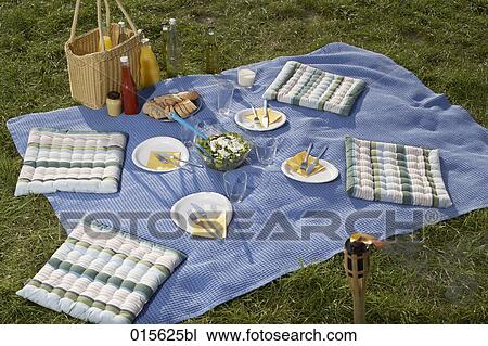 still life of four place settings for picnic View Large Photo Image Stock Image - still life of four place settings for picnic. Fotosearch