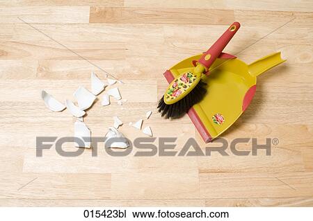 still life of shards broom and dustpan on floor View Large Photo Image Stock Image - still life of shards broom and dustpan on floor. Fotosearch