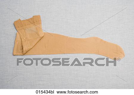 Stock Image - still life of single nylon stocking. Fotosearch