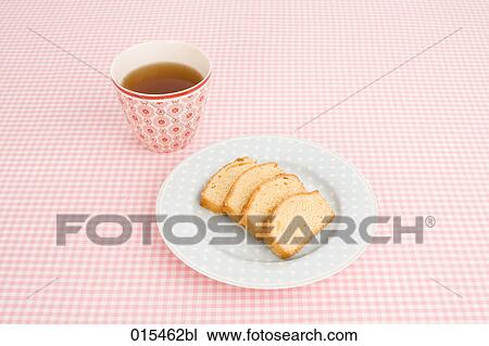 still life of tea cup and for pieces of cake on plate View Large Photo Image Stock Image - still life of tea cup and for pieces of cake on plate. Fotosearch