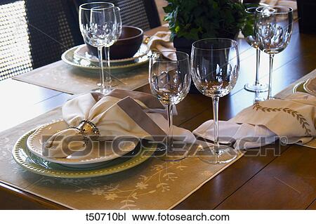 Table setting View Large Photo Image Stock Image - Table setting. Fotosearch