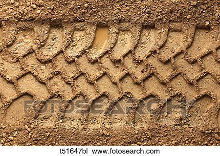 Tire track on mud View Large Photo Image Stock Image - Tire track on mud. Fotosearch